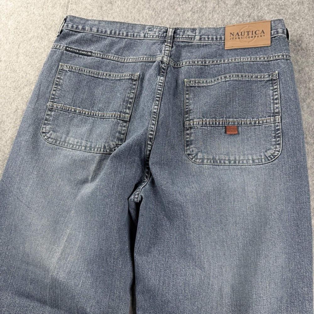 Nautica Original Relaxed Jeans Mens 38x30 Medium Wash Blue Straight Denim Casual